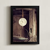 "Nautical Scale" - Art Print in Barnwood Brown by Gray Star Design - Framed