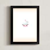 "Baby Bunny Rabbit" - Art Print in Ivory by hadley hutton - Framed