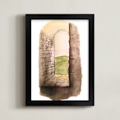 "Window to Italy" - Art Print in Italian Stone by Haley Moore - Framed