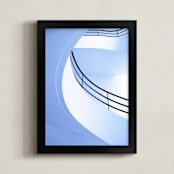 "Escape Routes #3" - Art Print in purple blue by Massimiliano Massimo Borelli - Framed