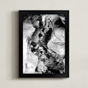 "Rock Formations 2" - Art Print in Black & White by Monica Cheng - Framed