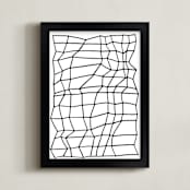 "Planar 1" - Art Print in Black by Jaime Derringer - Framed