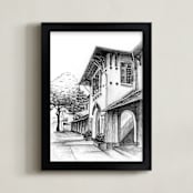 "My high school" - Art Print in Sketchy by Tung Tram - Framed