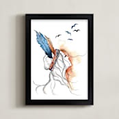 "The Free Spirit" - Art Print in Burnt Orange by Kelsey McNatt - Framed