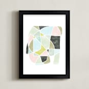 "Pathways" - Art Print in Celery by Kelly Nasuta - Framed