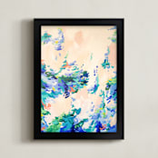 "Floating" - Art Print in Delicate Blue by Katie Craig - Framed
