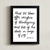 "bible verse" - Art Print in black by Ramoncita - aticnomar - Framed