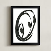 "Phosphenes 4" - Art Print in Charcoal by Stephanie Nowotarski - Framed
