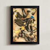 "Fornax" - Art Print in Gold by Becky Kisabeth Gibbs - Framed