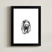 "Grand Ours" - Art Print in Black by IMG_101 - Framed