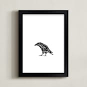 "Great Raven" - Art Print in Black by IMG_101 - Framed
