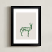 "the Gazelle" - Art Print in Grass by IMG_101 - Framed