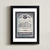 "My Greatest Adventure" - Art Print in Sea by Lori Wemple - Framed