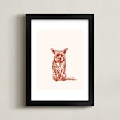 "the Fox" - Art Print in rust by IMG_101 - Framed