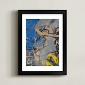 "The Definition of Series 3" - Art Print in Brillant Blue and Green by Angela Simeone - Framed