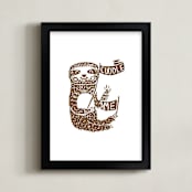 "Cuddle Me" - Art Print in Brown by Ash Sta. Teresa - Framed