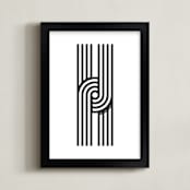 "Coming And Going" - Art Print in Black Line by Nathan Poland - Framed