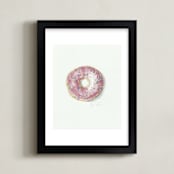 "Doughnut Bother Me" - Art Print in light pink by Jackie Graham - Framed