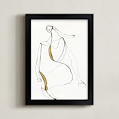 "Follow You" - Art Print in Gold by Amy Moen - Framed
