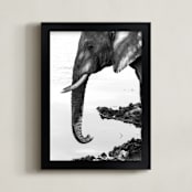 "Maloutswa " - Art Print in charcoal by Zani van Zyl - Framed