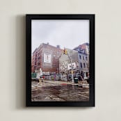 "Walk SoHo" - Art Print in City Neutral by Deana Clement - Framed