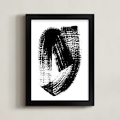 "Circle Around" - Art Print in Jet by MinimalType - Framed