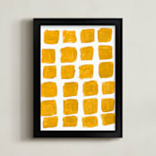 "American Cheese" - Art Print in American Cheese Yellow by Nicole Winn - Framed