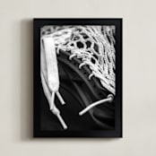 "Lax" - Art Print in Black and White by Jennifer Mckinnon Richman - Framed