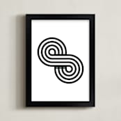 "Figure Eight" - Art Print in Black Line by Nathan Poland - Framed