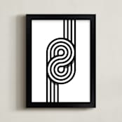 "Up Or Down" - Art Print in Black Line by Nathan Poland - Framed