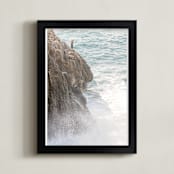 "Cuban Fisherman" - Art Print in Stormy Blue by Michelle S. - Framed