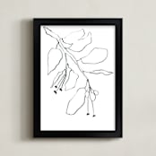 "Citrus Tree Branch" - Art Print in Black by Shina Choi - Framed