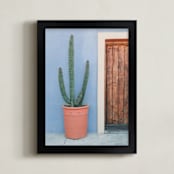 "Saguaro" - Art Print in Salty Blue by Lindsay Ferraris Photography - Framed