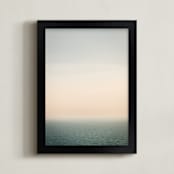 "Softish Sea" - Art Print in Warm Peach by AMANDA LOMAX - Framed