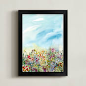 "Rise N Shine" - Art Print in Sky by Lindsay Megahed - Framed