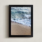 "Hawaii Sand And Ocean 1" - Art Print in Ocean Blue by Tibrina Hobson - Framed