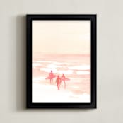 "Orange Sky" - Art Print in Orange Sherbert by Jenny Partrite - Framed