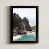 "Big Sur No.1" - Art Print in Ocean Blue by Crystal Lynn Collins - Framed