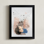 "Divide #6" - Art Print in glacial blue by Christine Olmstead - Framed