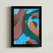 "momentum" - Art Print in mulberry by Monica Gussow - Framed
