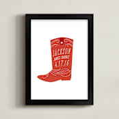"Giddyup" - Personalized Art Print in Fireball by Olivia Raufman - Framed
