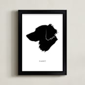 "Pet Silhouette: Custom Print with Text " - Custom Print in Black by Minted - Framed