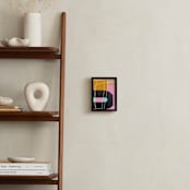 "Lines and Paths" - Art Print in Amaranth Pink by Deborah Velasquez - In a Room