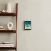 "Ombre Waves" - Art Print in Turquoise Sea by Honeybunch Studio - In a Room