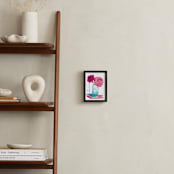 "Peonies and a Mason Jar" - Art Print in Magenta by Kelsey McNatt - In a Room