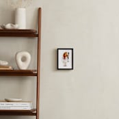 "Happy Basset" - Art Print in Rusty red by Katrina Leandro - In a Room
