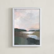 "Twilight Sun" - Art Print in Twilight Green by AlisonJerry - Framed