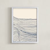 "Rolling Waves II" - Art Print in Deep Ocean by Jayne Alfieri - Framed