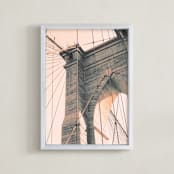 "Happy you are here" - Art Print in Smoke Rose by Caroline Mint - Framed