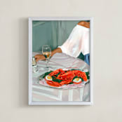 "Party of One" - Art Print in Pigeon by Marabou Design - Framed